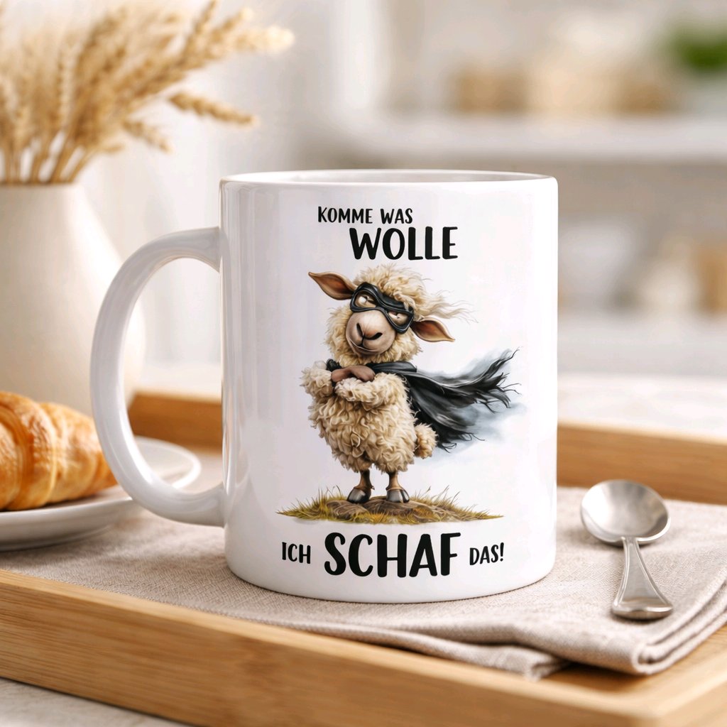 Tasse - „Komme was Wolle, ich Schaf das!“